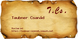 Taubner Csanád névjegykártya