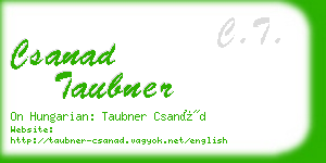 csanad taubner business card